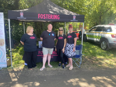 Cllr Evans meets the Fostering Team at the canal festival
